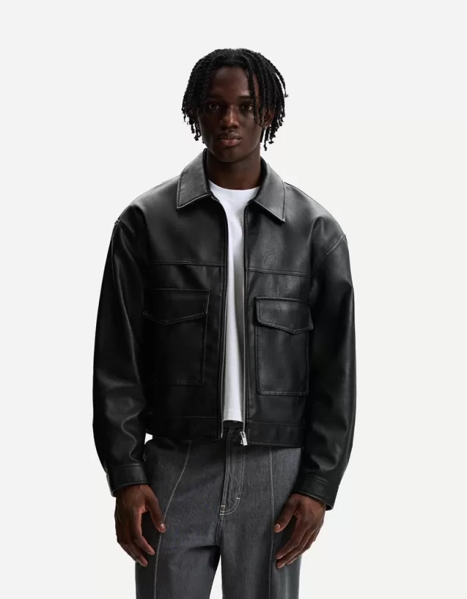 Leather effect jacket