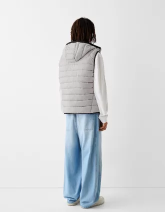 Lightweight puffer vest with hood