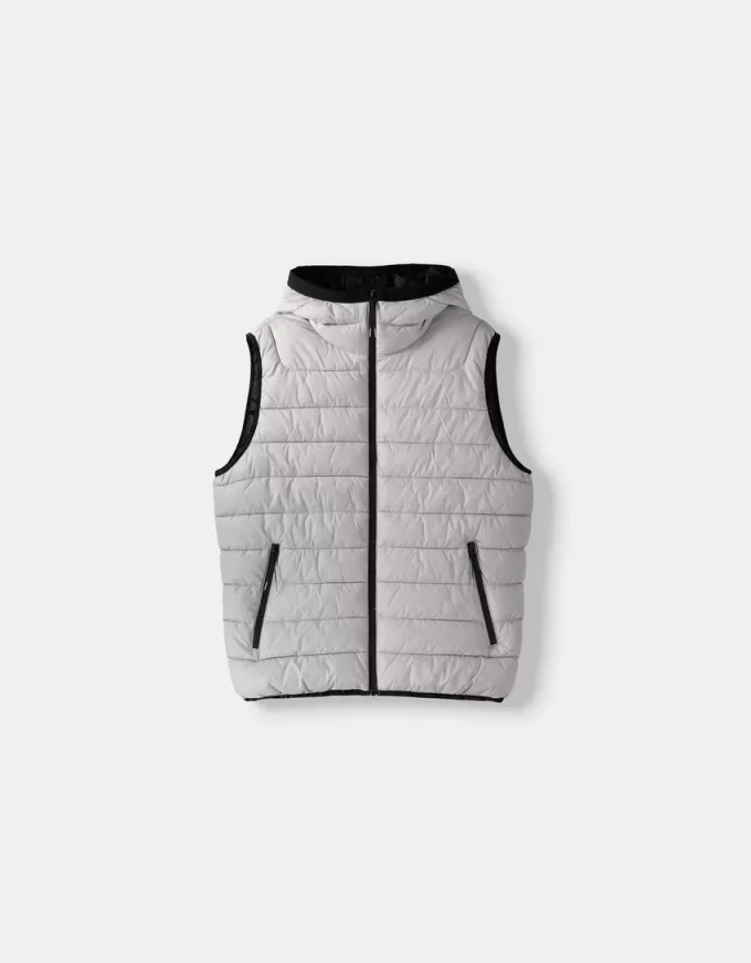 Lightweight puffer vest with hood Lightweight puffer vest with hood