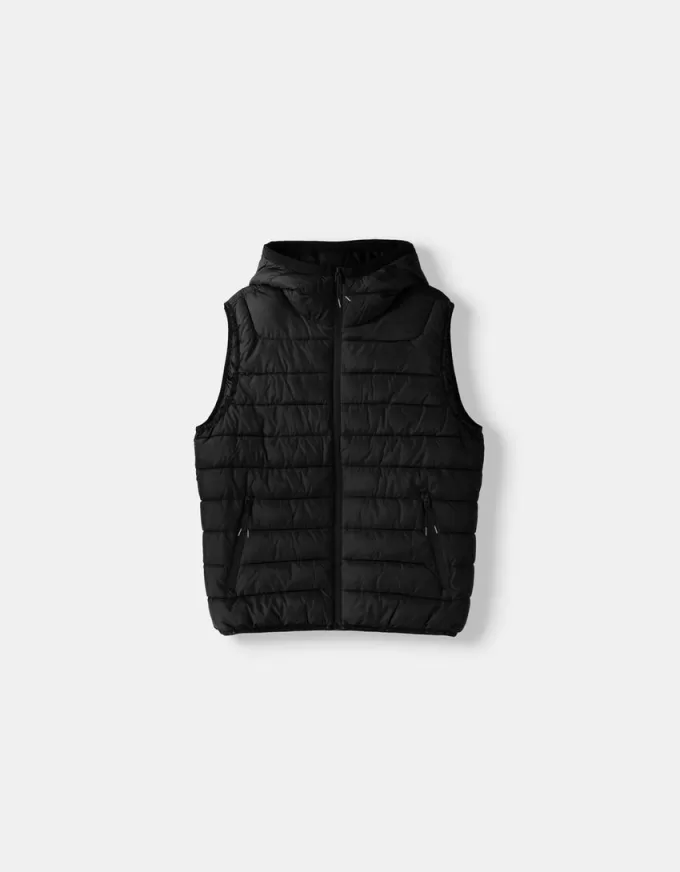 Lightweight puffer vest with hood Lightweight puffer vest with hood