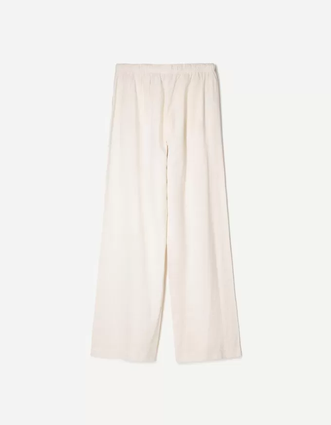 Linen blend pants with an elastic waistband Linen blend pants with an elastic waistband