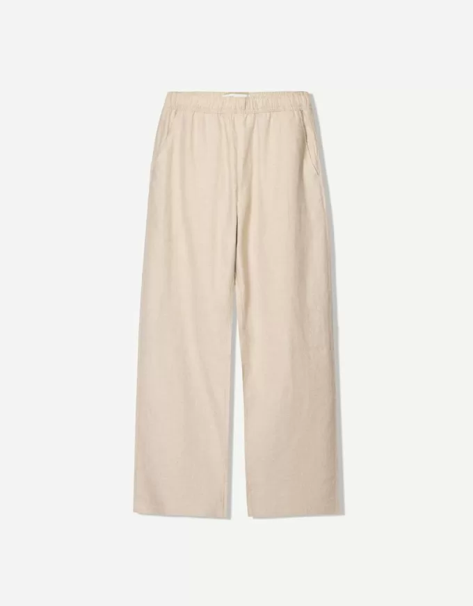 Linen blend wide-leg sweatpants Linen blend wide-leg sweatpants