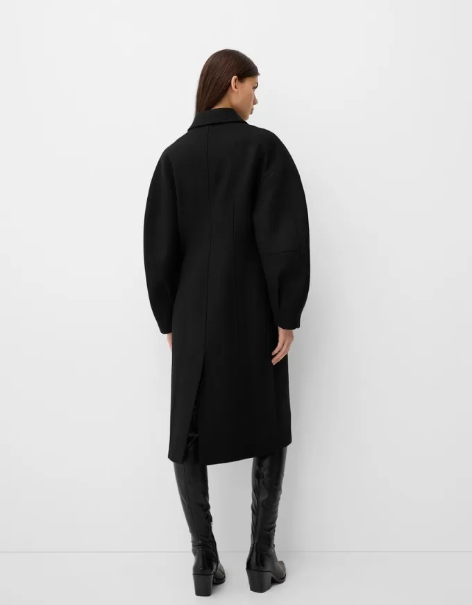 Long Manteco wool coat with puff sleeves Long Manteco wool coat with puff sleeves