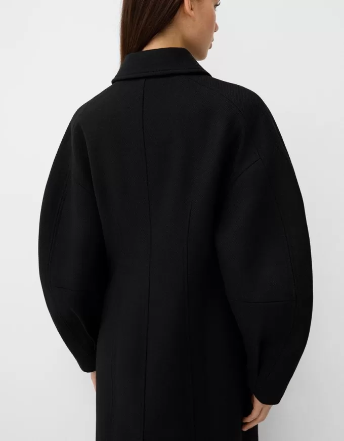 Long Manteco wool coat with puff sleeves Long Manteco wool coat with puff sleeves