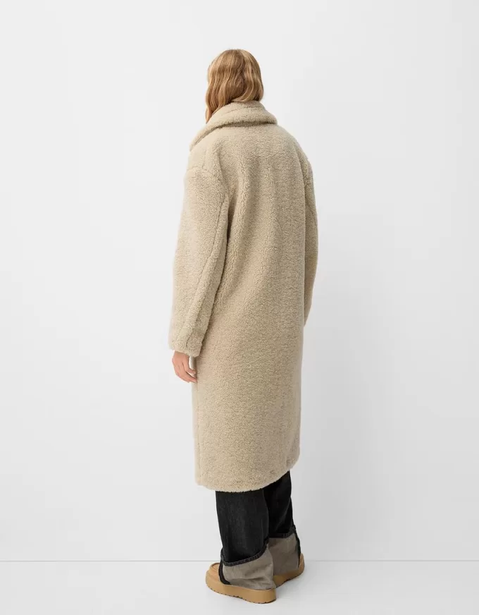 Long faux shearling coat Long faux shearling coat