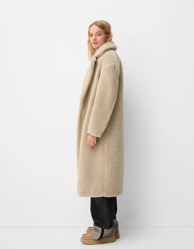 Long faux shearling coat Long faux shearling coat