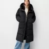 Long puffer coat with hood Long puffer coat with hood