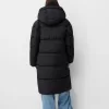 Long puffer coat with hood Long puffer coat with hood