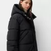 Long puffer coat with hood Long puffer coat with hood