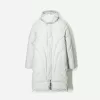 Long puffer coat with hood Long puffer coat with hood