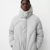 Long puffer coat with hood Long puffer coat with hood