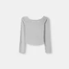 Long sleeve Bardot neckline T-shirt Long sleeve Bardot neckline T-shirt