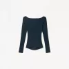 Long sleeve T-shirt with gathered detail Long sleeve T-shirt with gathered detail