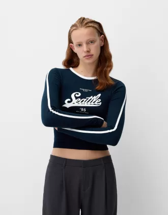 Long sleeve T-shirt with print