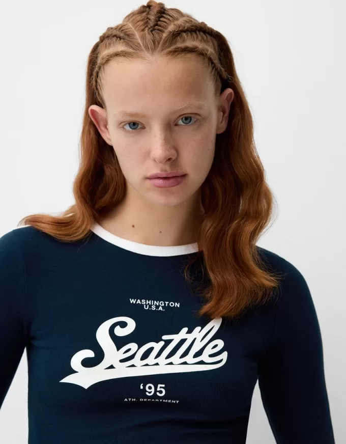 Long sleeve T-shirt with print