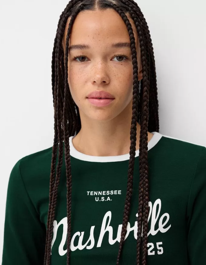 Long sleeve T-shirt with print