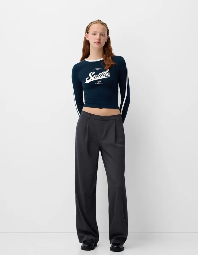 Long sleeve T-shirt with print