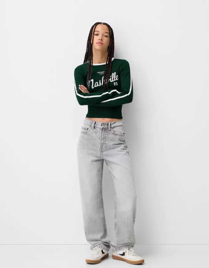 Long sleeve T-shirt with print