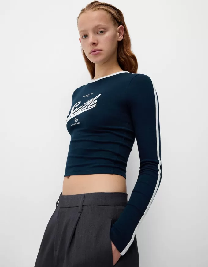 Long sleeve T-shirt with print