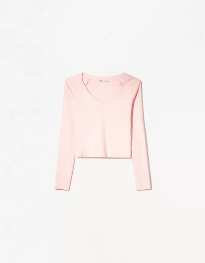 Long sleeve V-neck T-shirt Long sleeve V-neck T-shirt