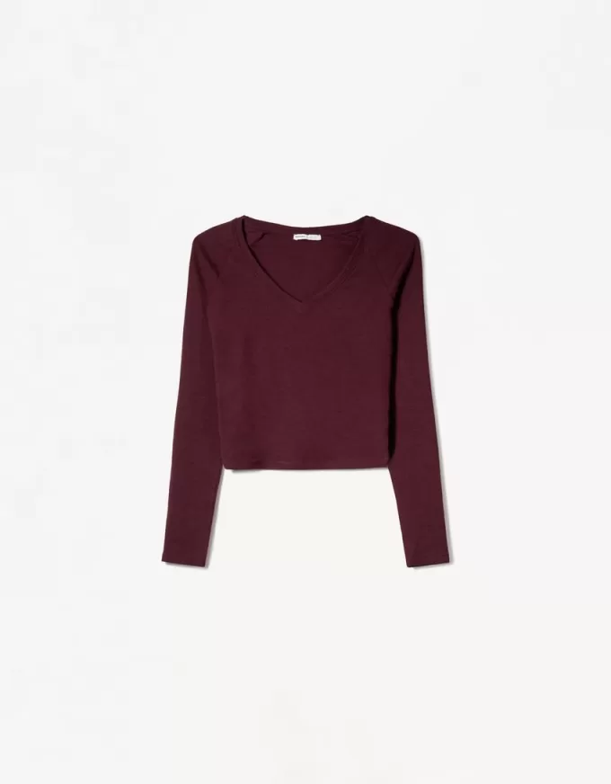 Long sleeve V-neck T-shirt Long sleeve V-neck T-shirt