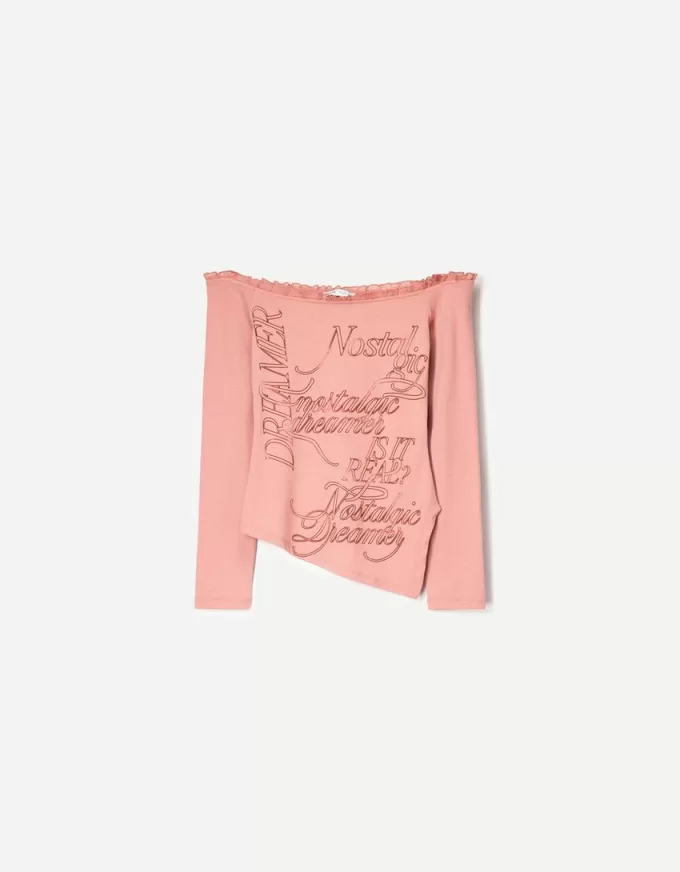 Long sleeve asymmetric T-shirt Long sleeve asymmetric T-shirt