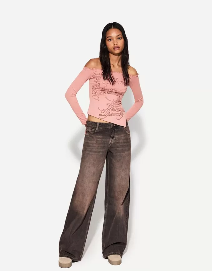 Long sleeve asymmetric T-shirt Long sleeve asymmetric T-shirt