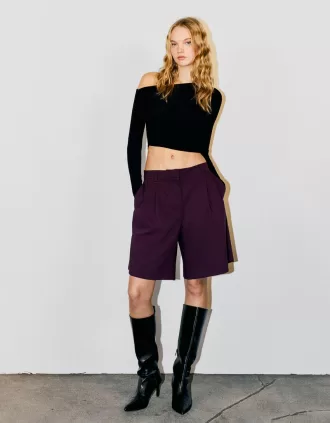 Long sleeve asymmetric T-shirt