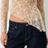 Long sleeve blonde lace top Long sleeve blonde lace top