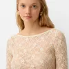 Long sleeve blonde lace top Long sleeve blonde lace top