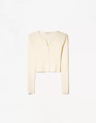 Long sleeve henley T-shirt