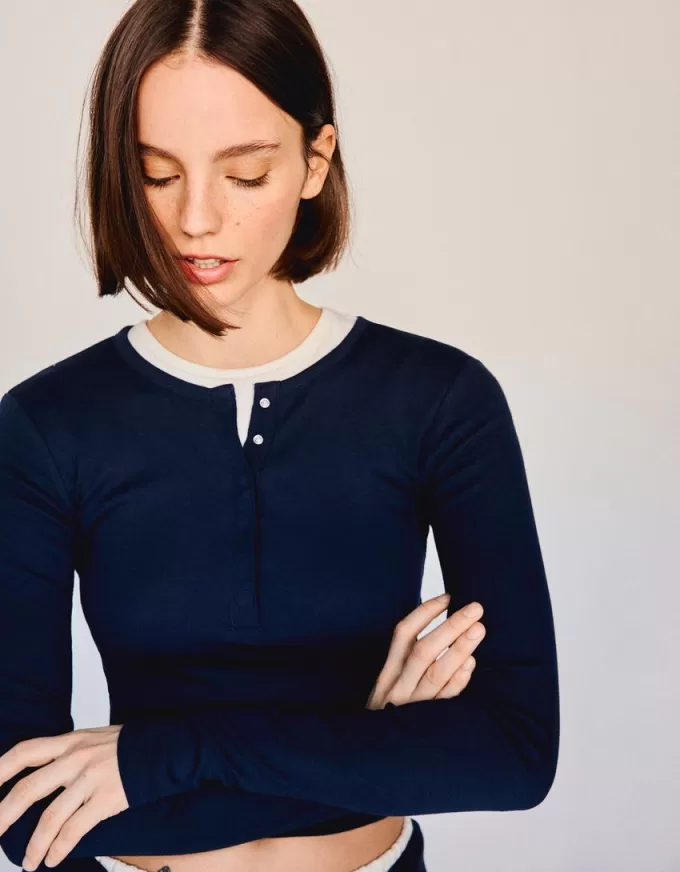 Long sleeve henley T-shirt Long sleeve henley T-shirt