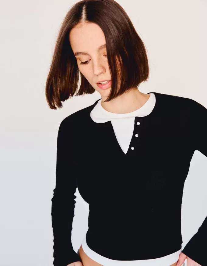 Long sleeve henley T-shirt Long sleeve henley T-shirt