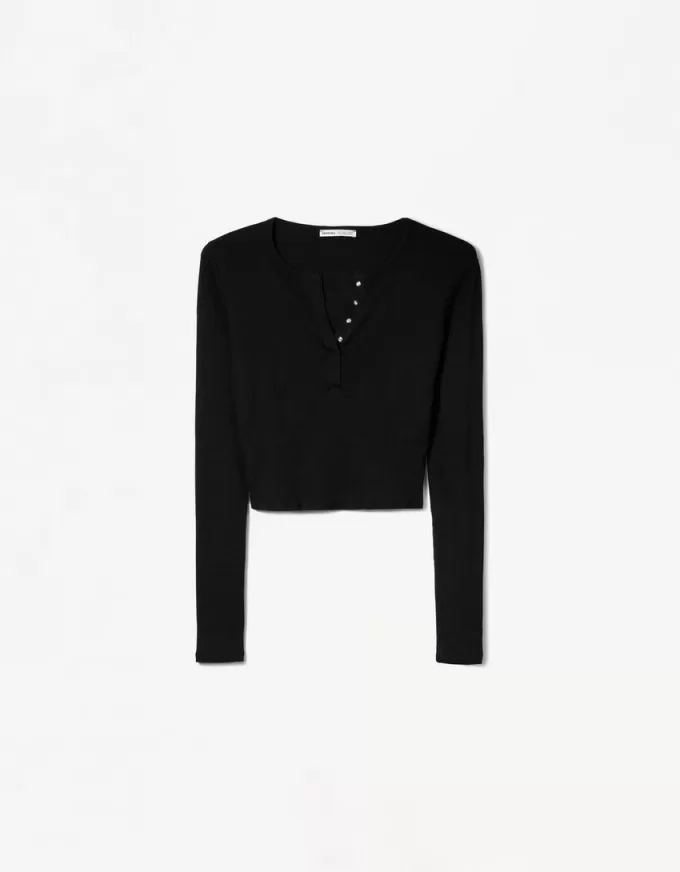 Long sleeve henley T-shirt Long sleeve henley T-shirt