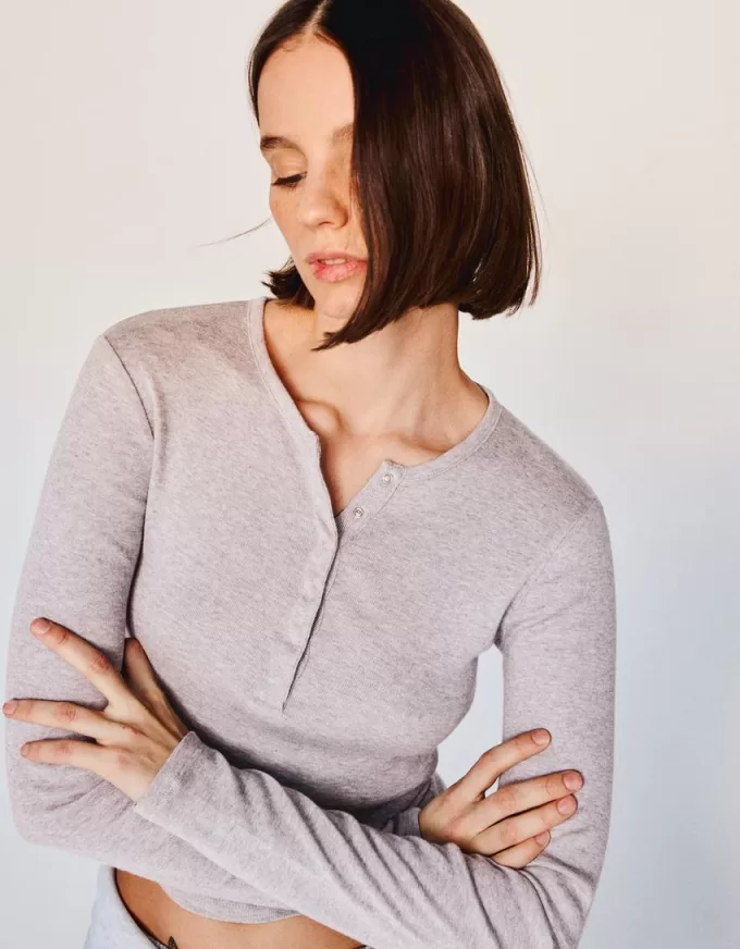 Long sleeve henley T-shirt Long sleeve henley T-shirt