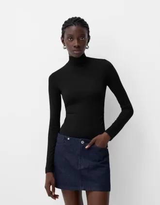 Long sleeve high neck bodysuit