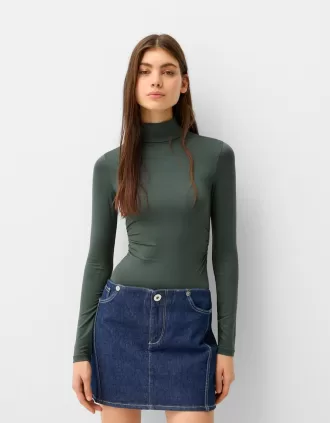 Long sleeve high neck bodysuit