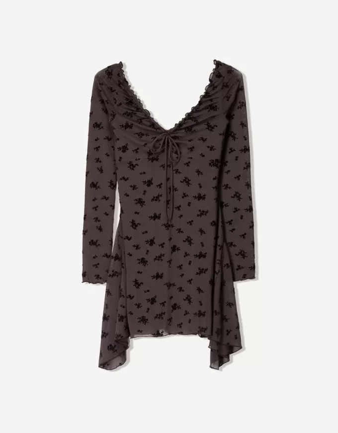 Long sleeve printed mini dress Long sleeve printed mini dress