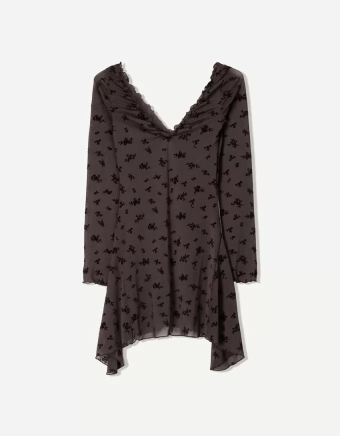 Long sleeve printed mini dress Long sleeve printed mini dress