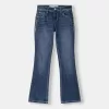 Low-rise boot-cut jeans with embroidery Low-rise boot-cut jeans with embroidery