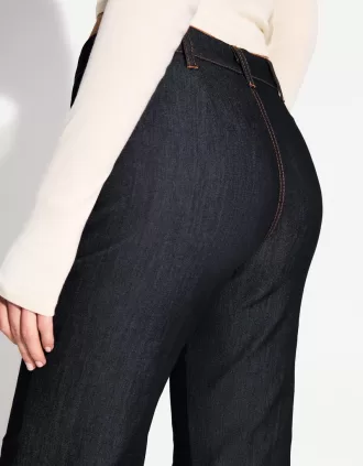 Low-rise boot-cut pants