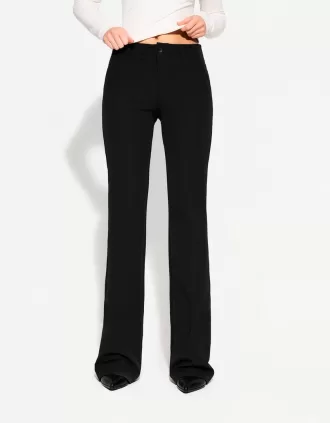 Low-rise boot-cut pants