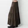 Midi skirt with elastic waist Midi skirt with elastic waist