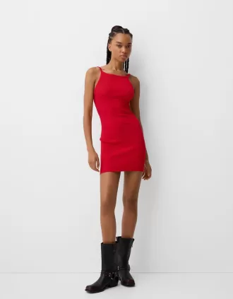 Mini dress with back straps