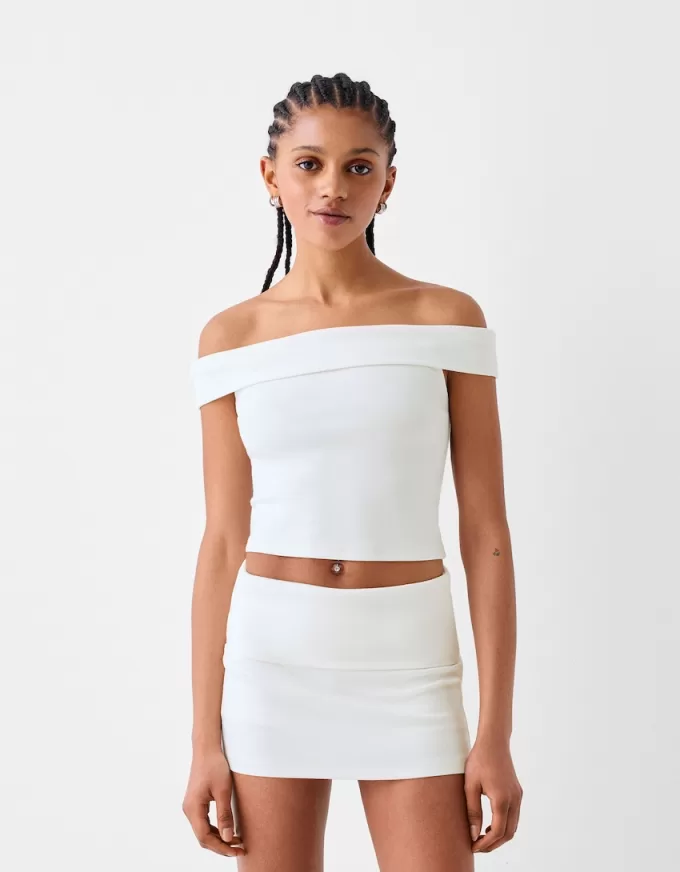 Mini fold-over-waist skirt Mini fold-over-waist skirt