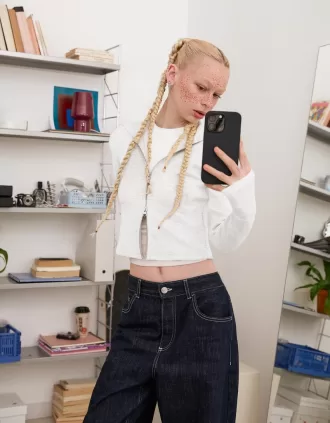 Modal zip-up hooded sweatshirt