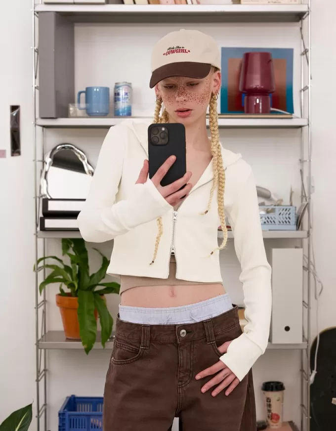 Modal zip-up hooded sweatshirt Modal zip-up hooded sweatshirt