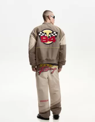 Nascar jacket with patches