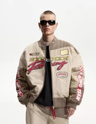 Nascar jacket with patches
