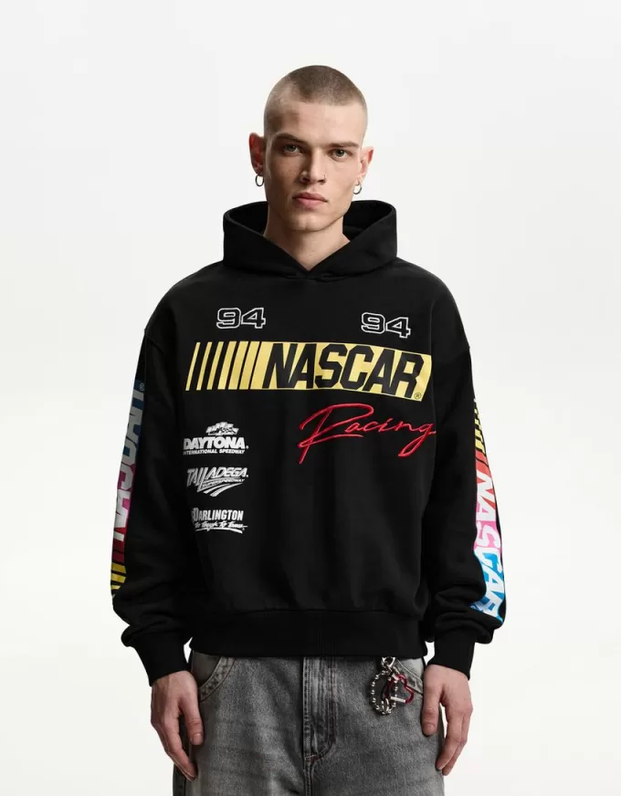 Nascar print boxy hooded sweatshirt Nascar print boxy hooded sweatshirt